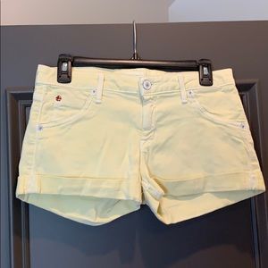 Hudson yellow jean shorts